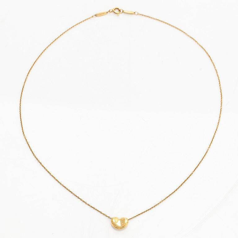 Tiffany & Co, Elsa Peretti, an 18K gold 'Bean' necklace.