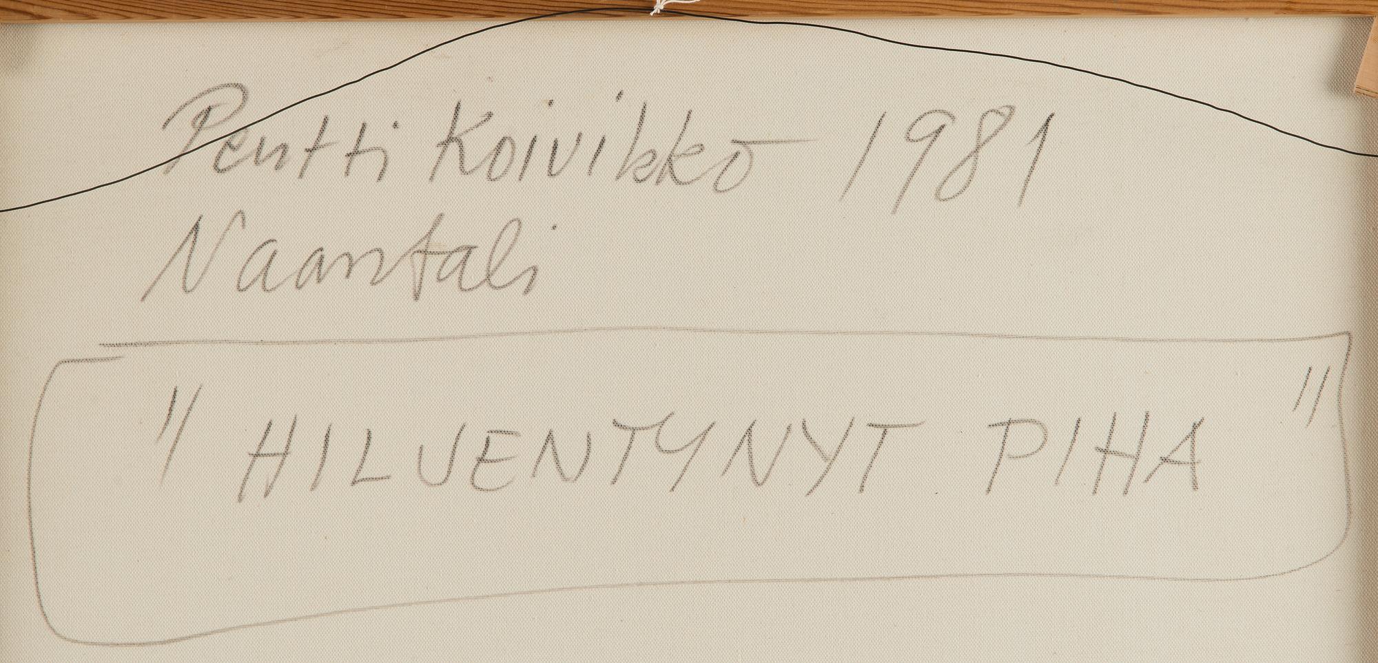 Pentti Koivikko, "Hiljentynyt piha".