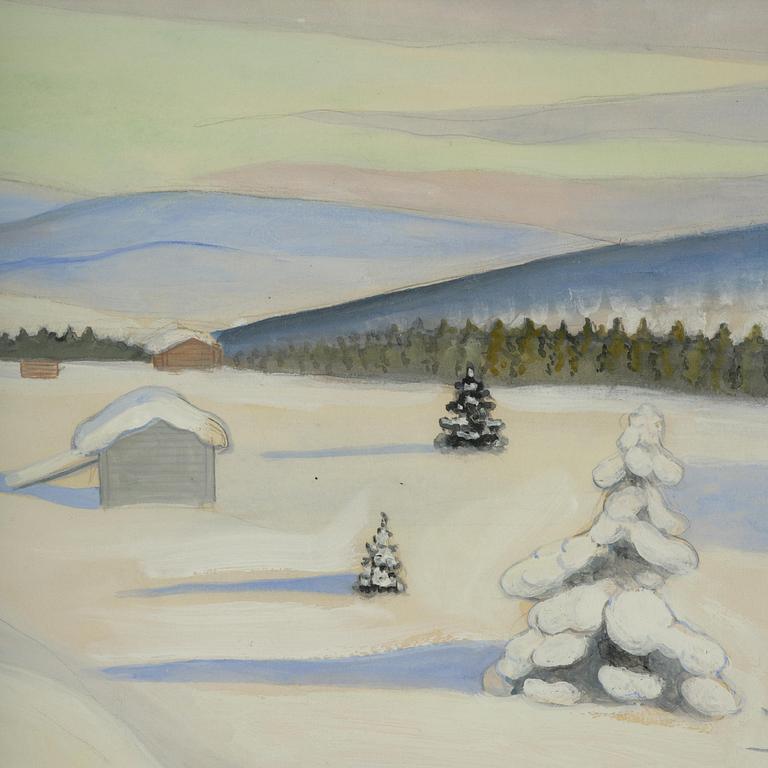 Einar Jolin, Winter landscape from Gausdal, Norway.