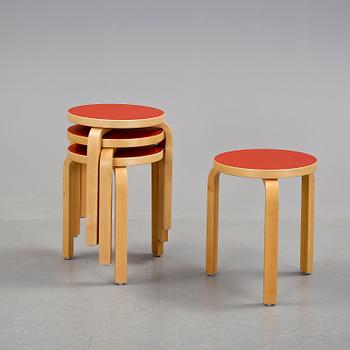 PALLAR, 4 st, modell "60", Alvar Aalto, Artek.