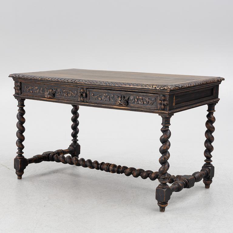 A Baroque style desk, circa 1900.
