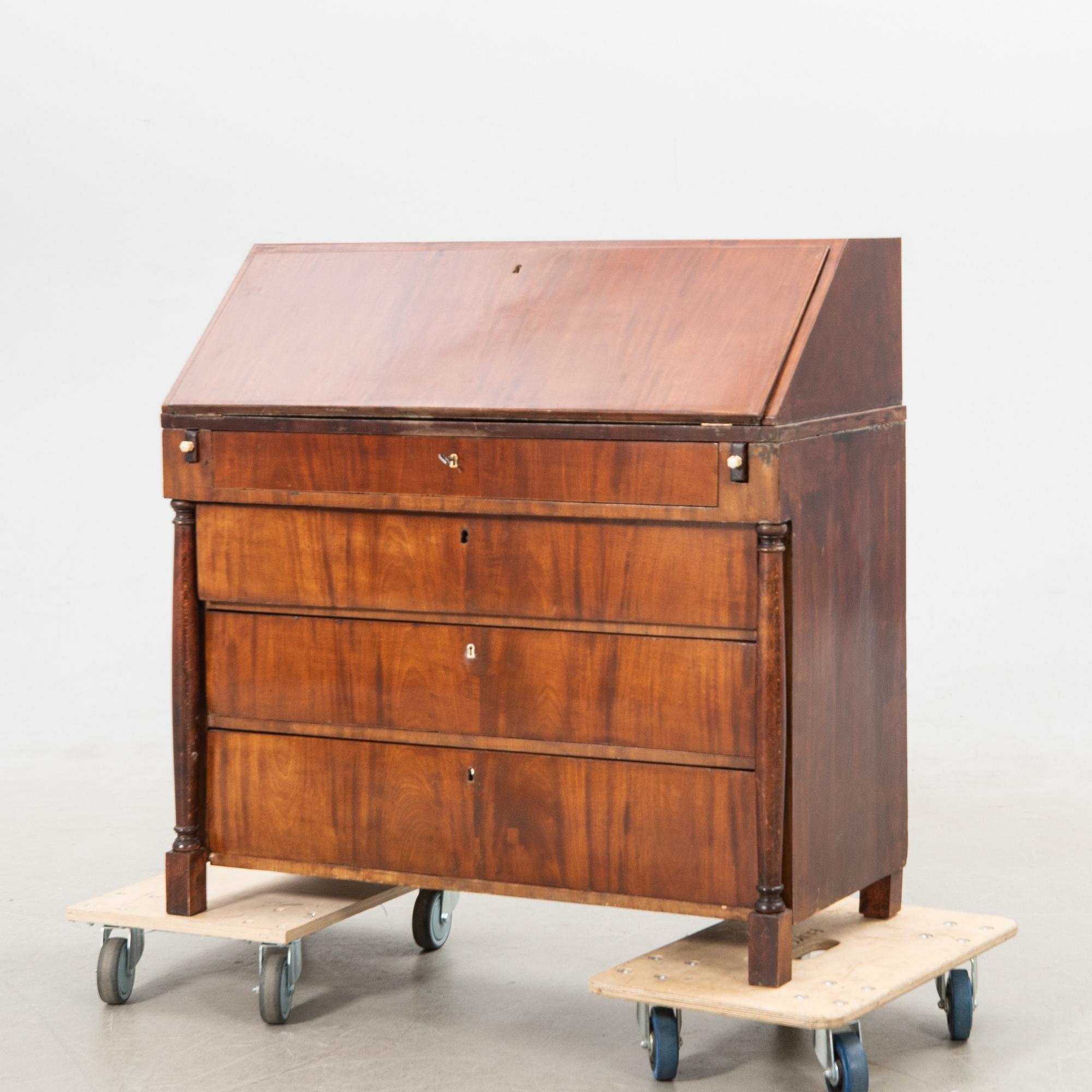 Writing desk around 1900 Empire style.