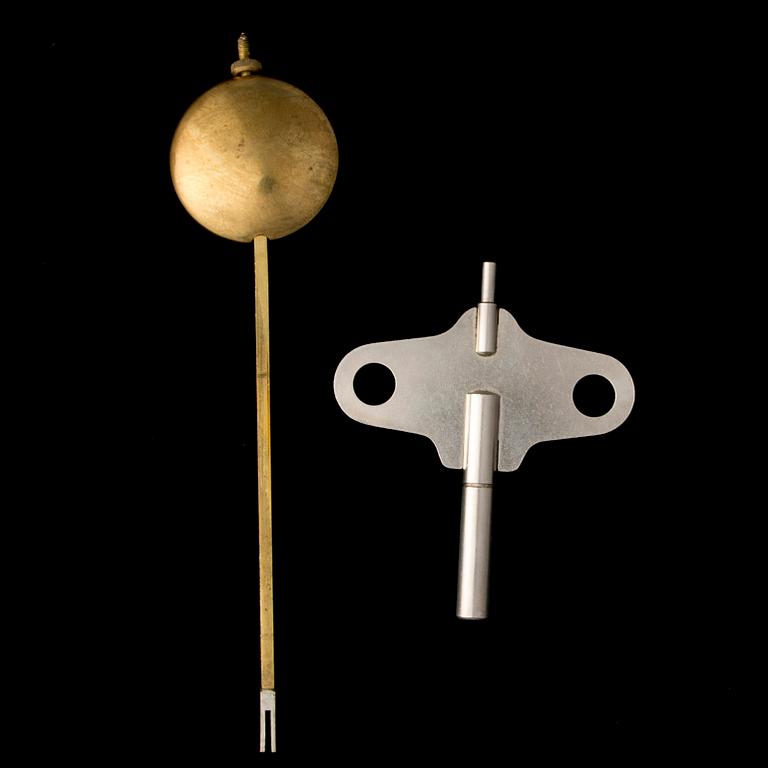 VÄGGPENDYL, rokokostil, märkt Japy Frènes & Cie Med. D'honneur, Frankrike 1800-talets slut.