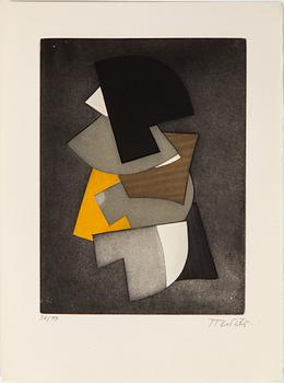 HANS RICHTER, etchings, aquatints in colours (7), signed HRichter and numbered 38/99 with pencil.