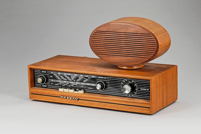 MUSIKANLÄGGNING, Skantic (Skandinaviska Radio AB, Stockholm), teak, 1900-talets mitt.