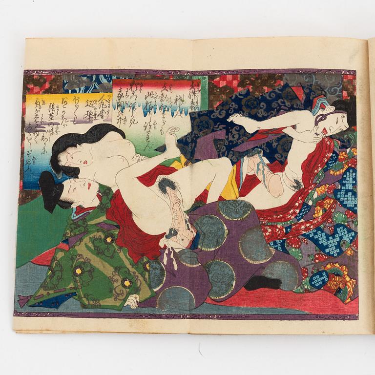 Koikawa Shozan, bok, shunga, Japan 1857.