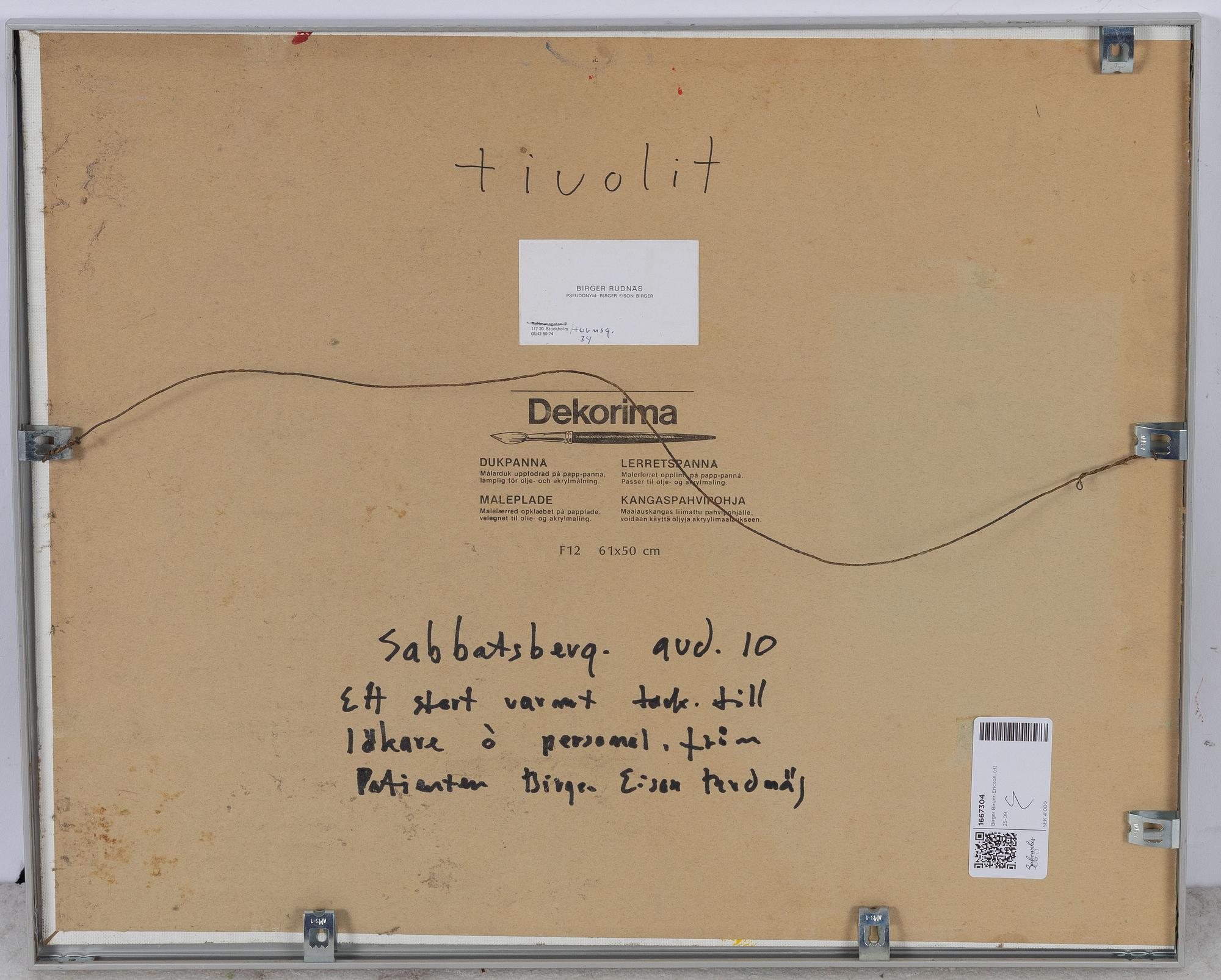 Birger Birger-Ericson, "Tivolit".