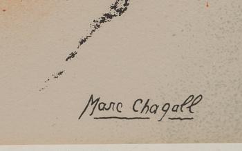 MARC CHAGALL, färglitografi, signerad i trycket.