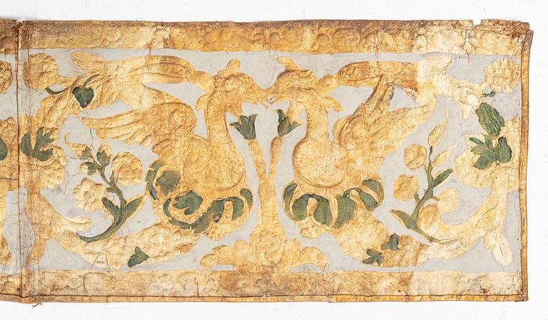 Gyllenlädertapet, omkring år 1700, Barock.