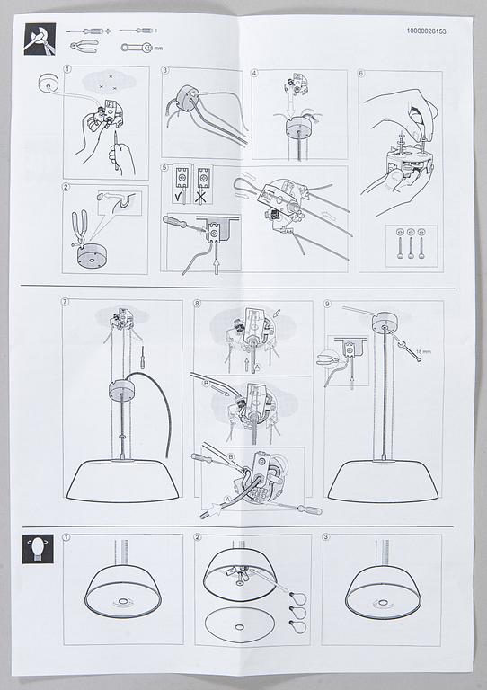 Arne Jacobsen, kattovalaisin "Stelling pendant" Louis Poulsen Tanska, 2002.