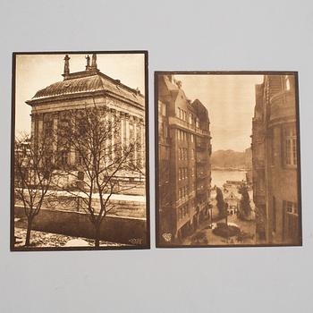 HENRY B. GOODWIN, Two photo gravures from the book Vårt vackra Stockholm signed in the negative.