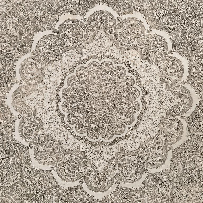 A 5-piece Persian tea service, first half of the 20th century.