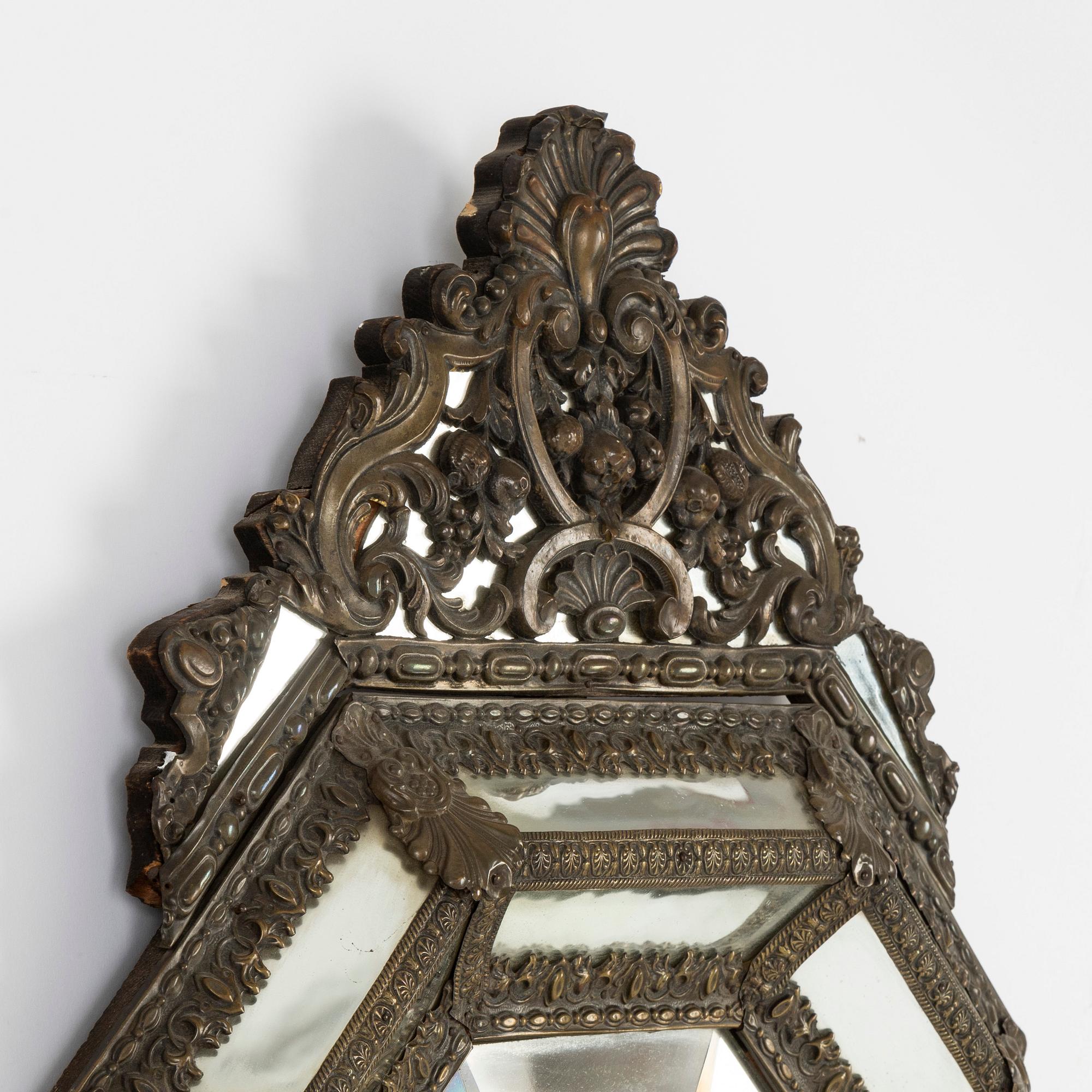 A Baroque style mirror, early 20th century.