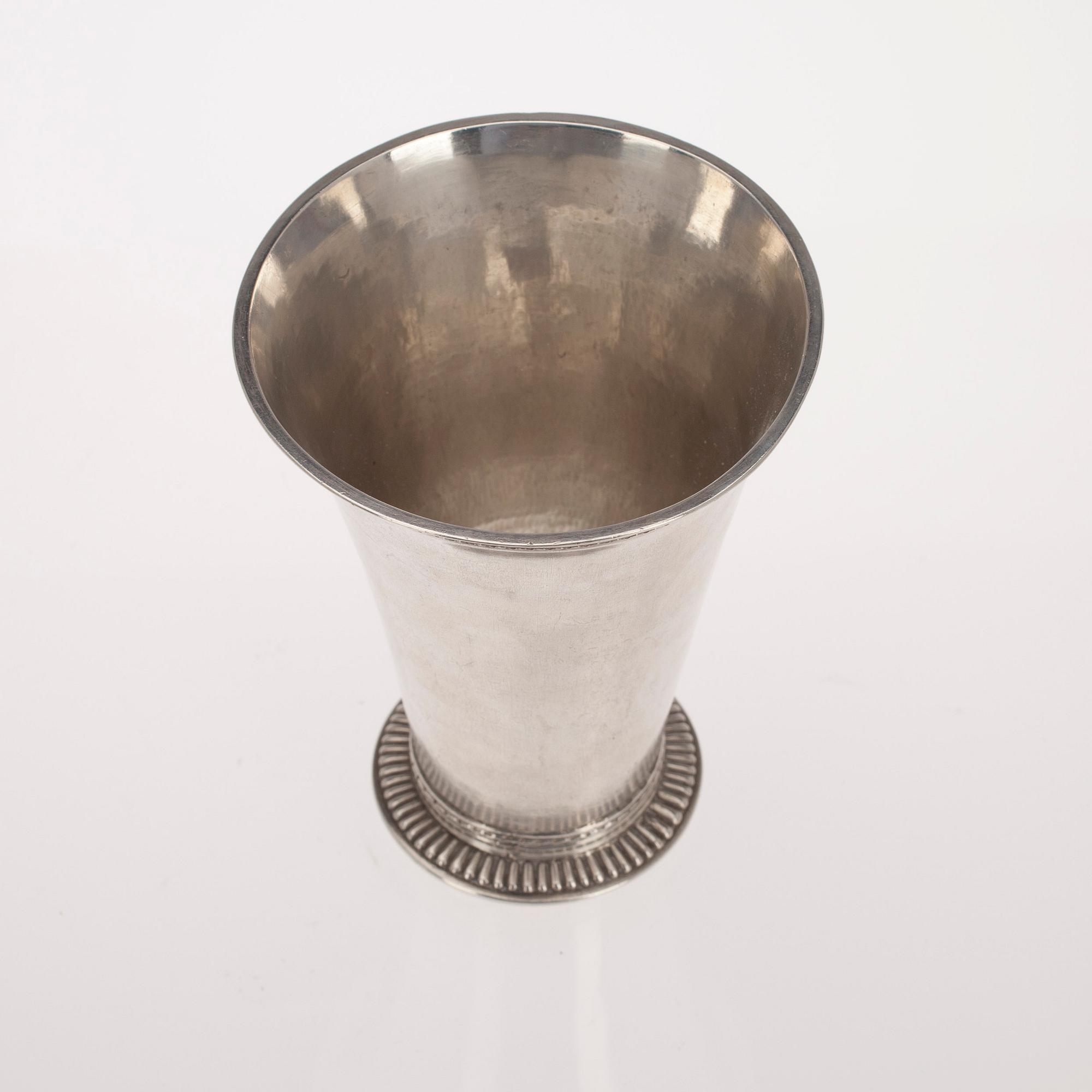 BÄGARE, silver, Petter Klerk, Malmö 1715-1730.