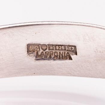 BJÖRN WECKSTRÖM, A sterling silver and acrylic bracelet and ring "Micrones". Lapponia 1974 and 1976.