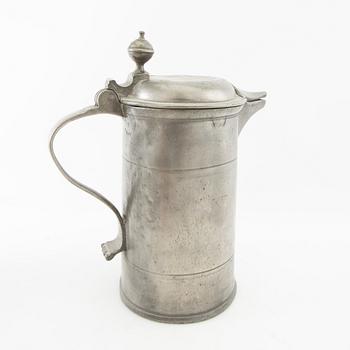 Candle holders 5 pcs Sweden/Germany 19th century tin.