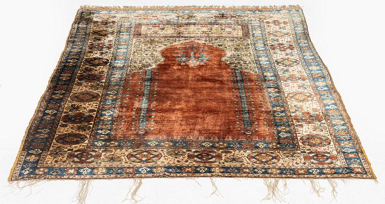 An antique Sivas prayer rug, central Anatolia, c. 189 x 125 cm.