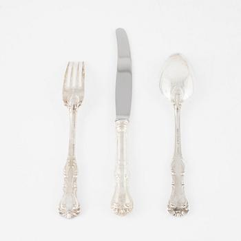 Besticksuppsättning, 36 delar, sterlingilver, "Prins Albert", C.G.Hallberg, Stockholm, 1960.