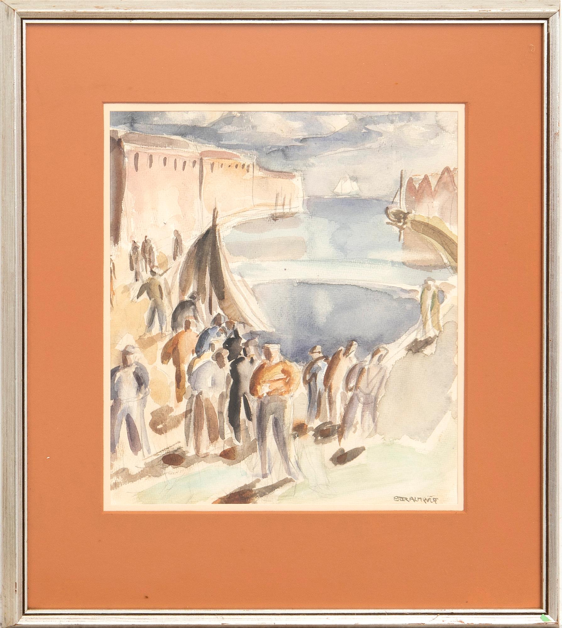 Ester Almqvist, "Hamnbild" från Kalmar.