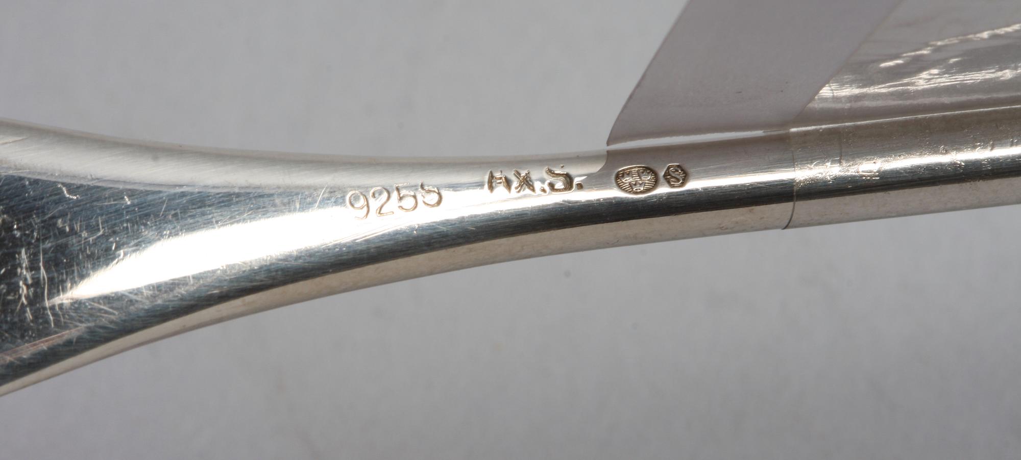 ISSLEV, sterling silver, svenska importstämplar, 1900-talets senare del.