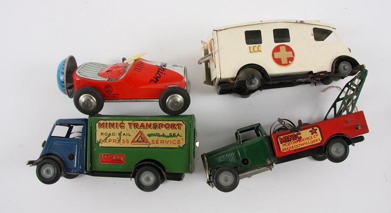 PARTI LEKSAKER, 5 delar varav 4 bilar + 1 flygplan bla. Minic.