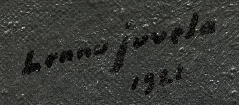 LENNU JUVELA, olja på duk, signerad och daterad 1921 även a tergo.