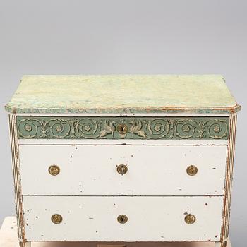 A Swedish late Gustavian commode, from Nils Asplind's workshop in Falun, active 1785-1820.