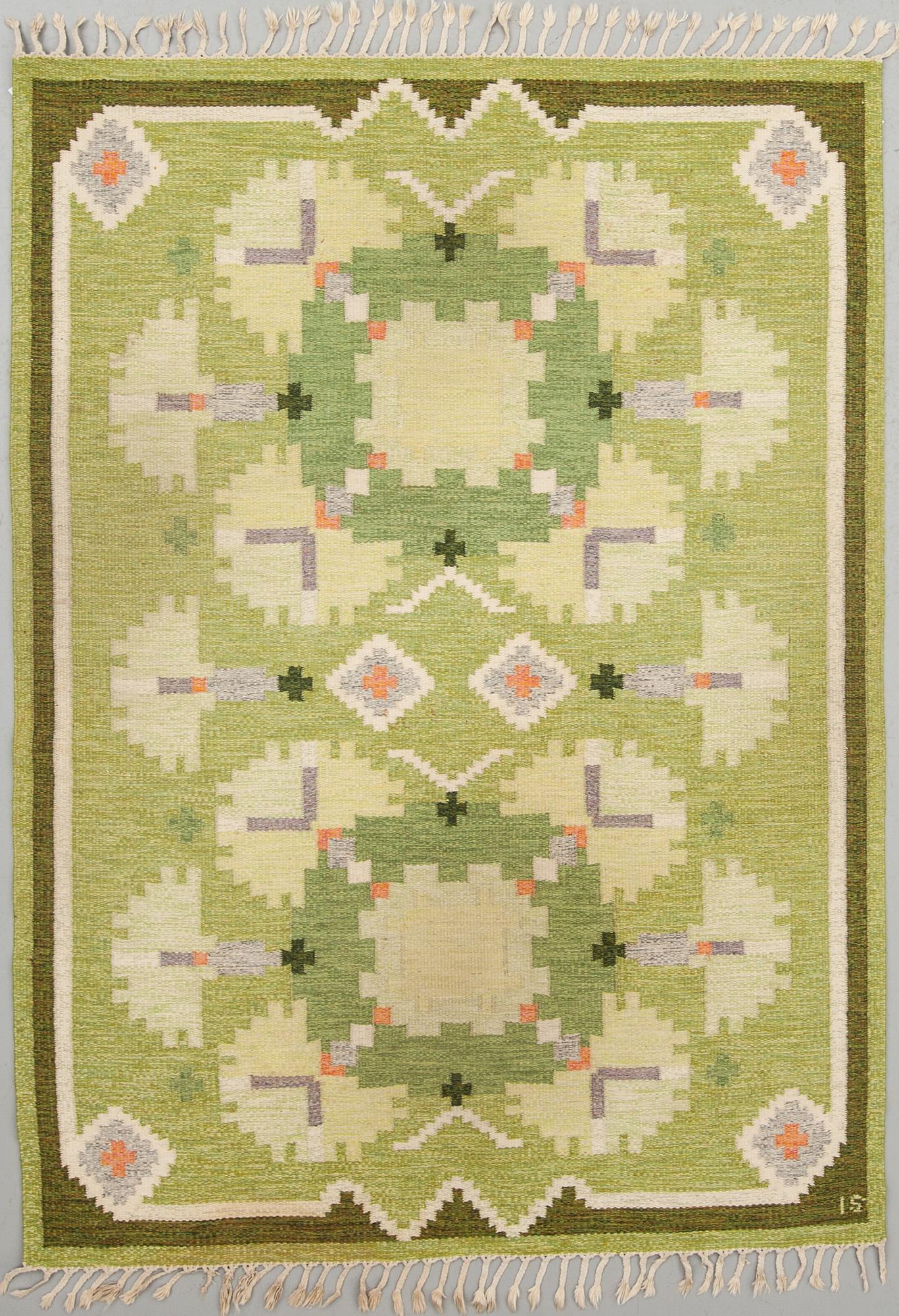 MATTA, rölakan, monogramsignerad IS (Ingegerd Silow). Ca 232 x 166 cm.