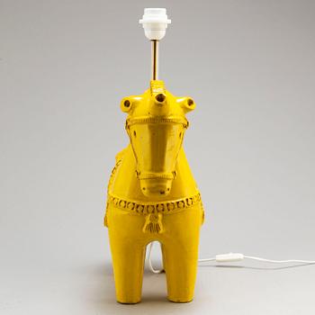 ALDO LONDI, a stoneware horse table light from bitossi, Italy, 1960's.