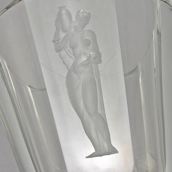 VAS, glas, Vicke Lindstrand, Orrefors, 1900-tal.