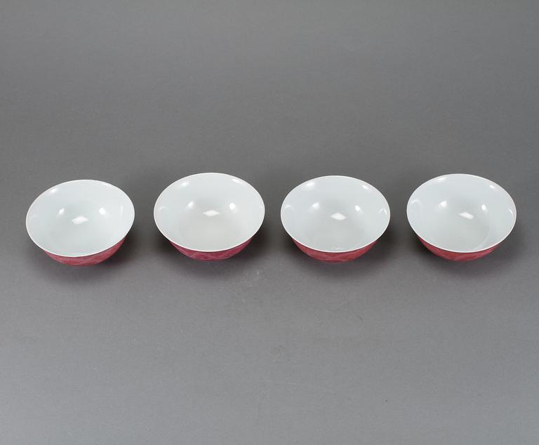 SKÅLAR, 4 st, porslin, Kina, modern tillverkning.