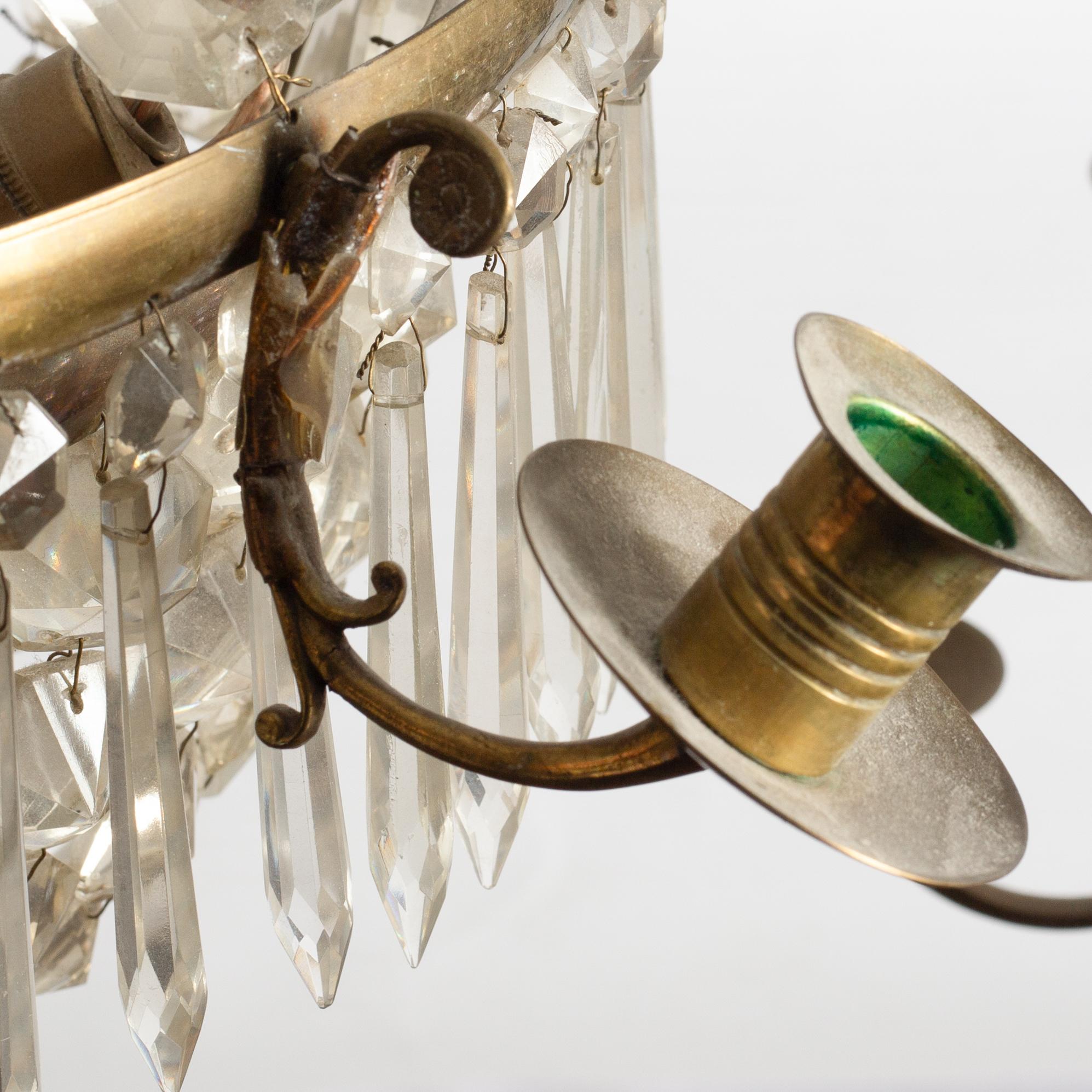 Chandelier, Empire style, mid-20th century.