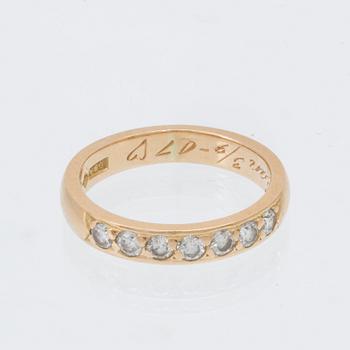 18ct Yellow Gold 0.34ct Round Brilliant Diamond Half Eternity Ring