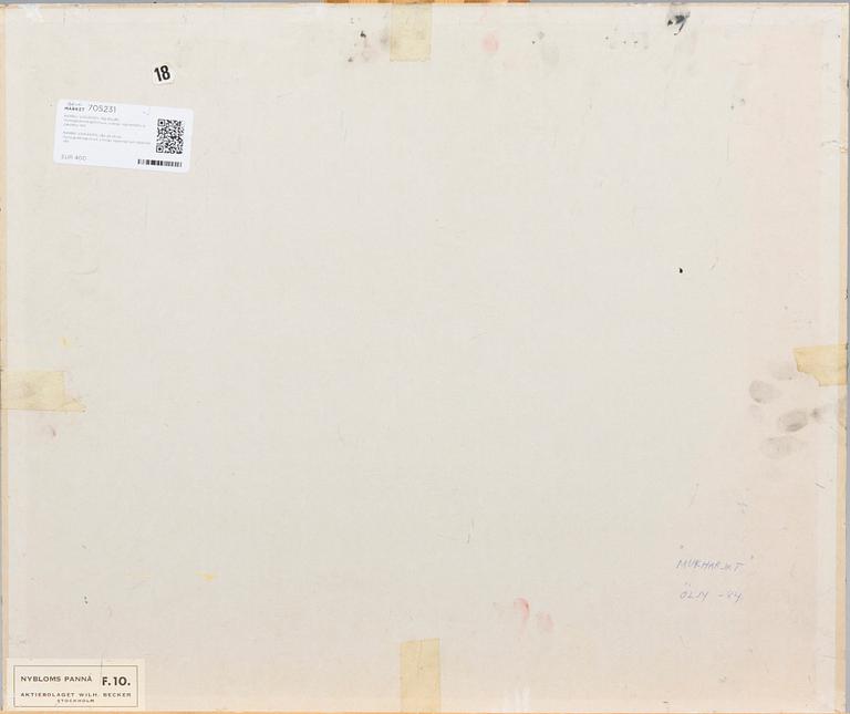 HANNU VÄISÄNEN, olja på pannå, monogramsignerad, a tergo signerad och daterad -84.