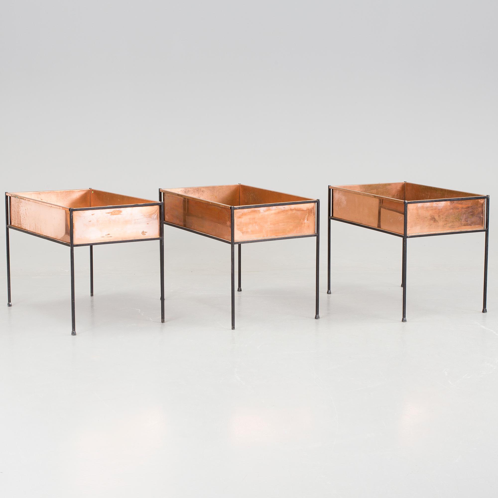 A pair of 20th century flower boxes from Gnosjö Konstsmide.