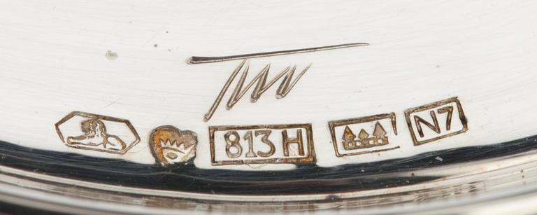 SILVERFÖREMÅL, 4 st, bl.a. Tapio Wirkkala. Tot. vikt ca 548 g.