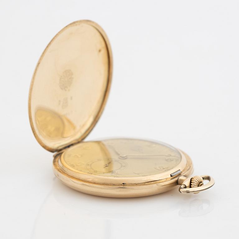 Omega, dress pocket watch, hunter, 48 mm.