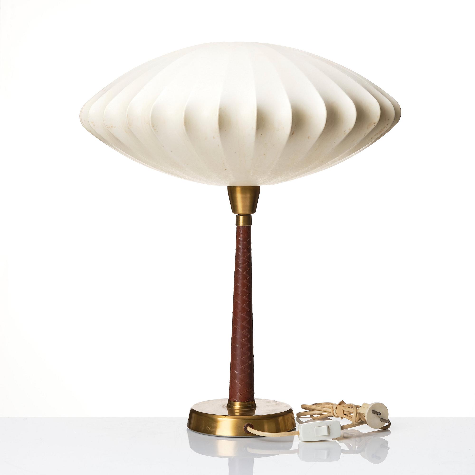Hans Bergström, a pair of table lamps, model "701", ateljé Lyktan, Sweden, 1950s.
