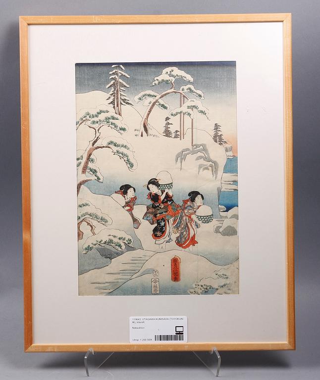 UTAGAWA KUNISADA (TOYOKUNI III), träsnitt.