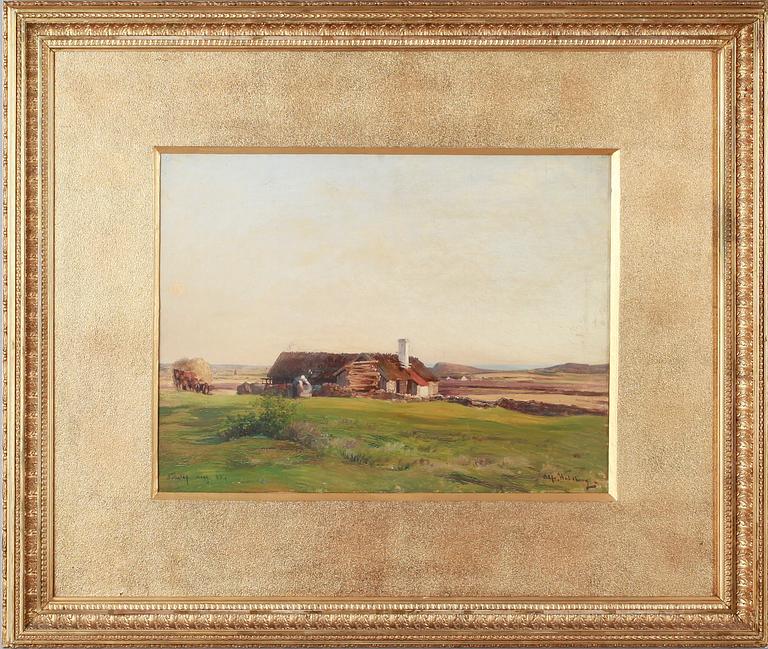 ALFRED WAHLBERG, olja på duk, signerad.