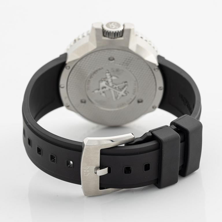 Sjöö Sandström, Landsort Marinen 500 år, armbandsur, "Limited Edition", 42,5 mm.