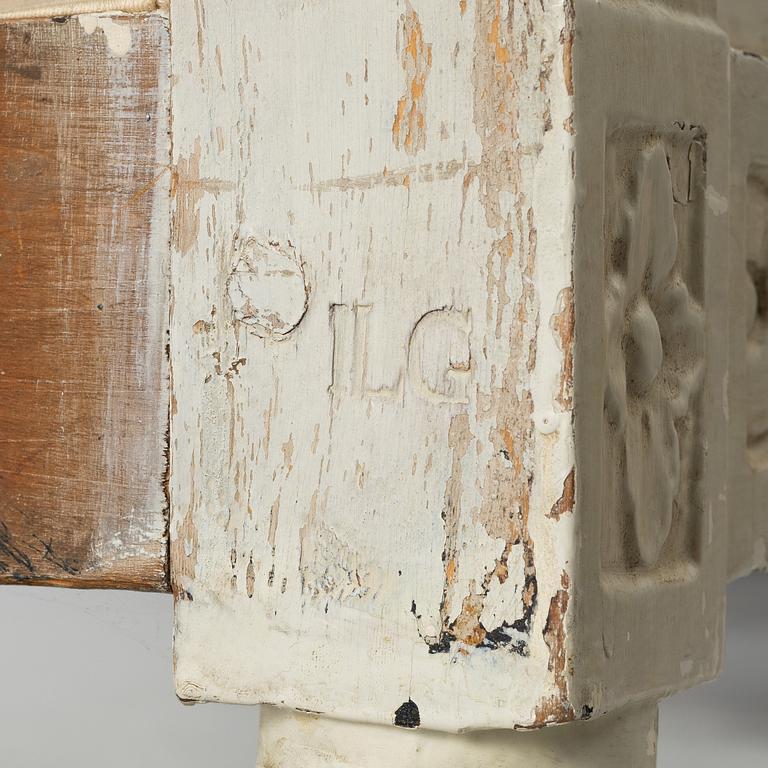 Trågsoffa, av Johan Lindgren, (mästare i Stockholm 1770-1800), Gustaviansk.