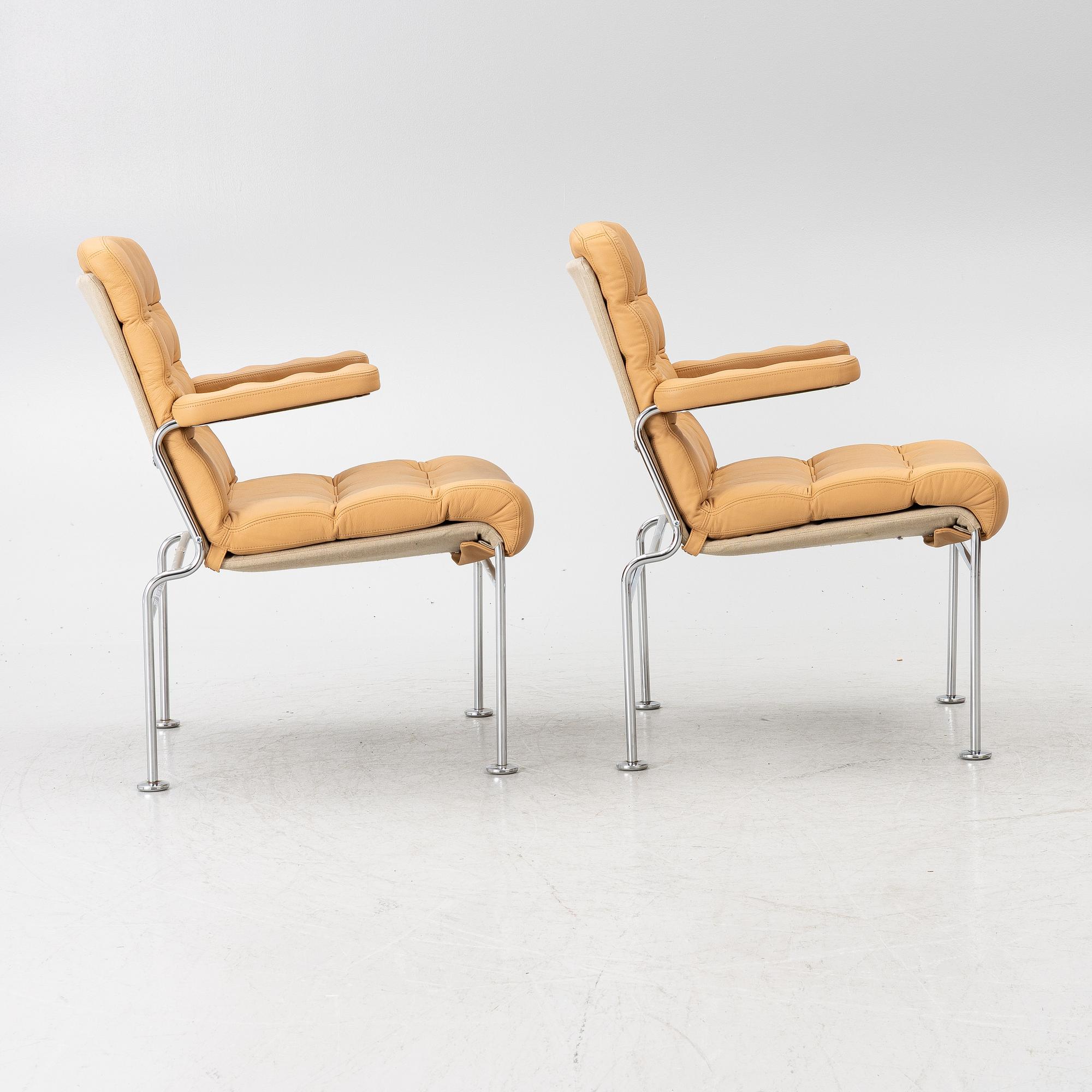 Bruno Mathsson, Armchairs, a pair, “Birgitta”, Dux.
