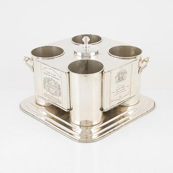 A silver-plate wine cooler, 21st century.