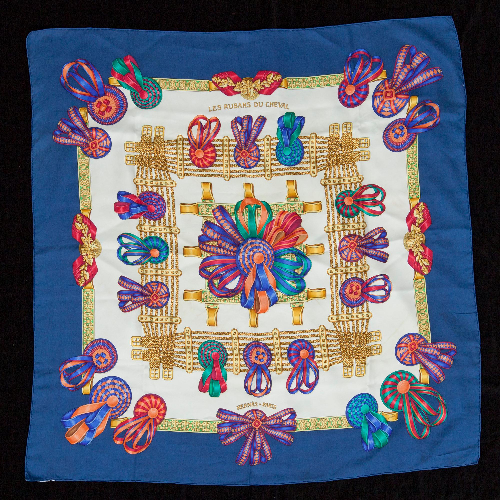SCARF, siden, "Les Rubans du Cheval", design J. Metz, Hermès, Paris.