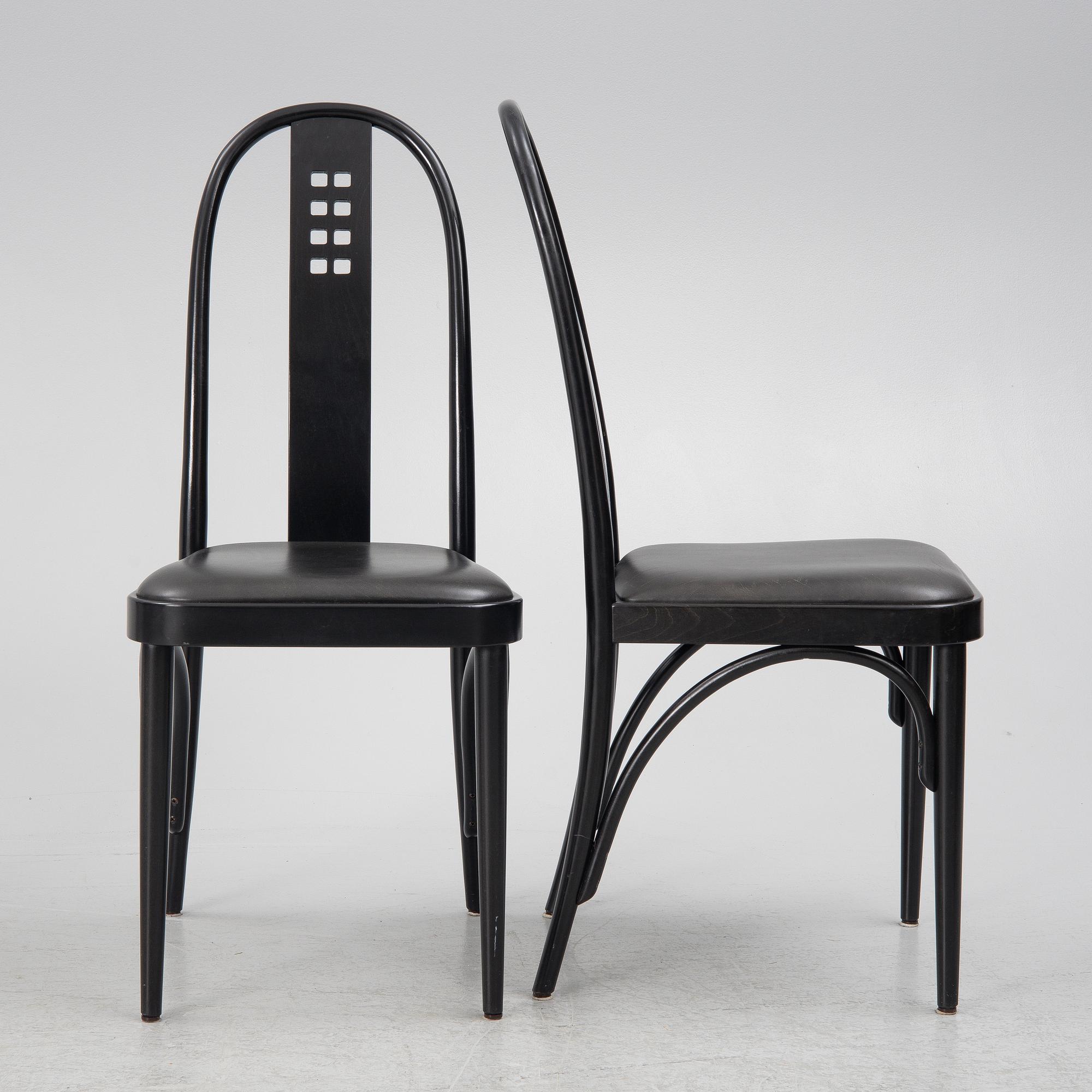 Six Thonet chairs, model 264P, 1989.