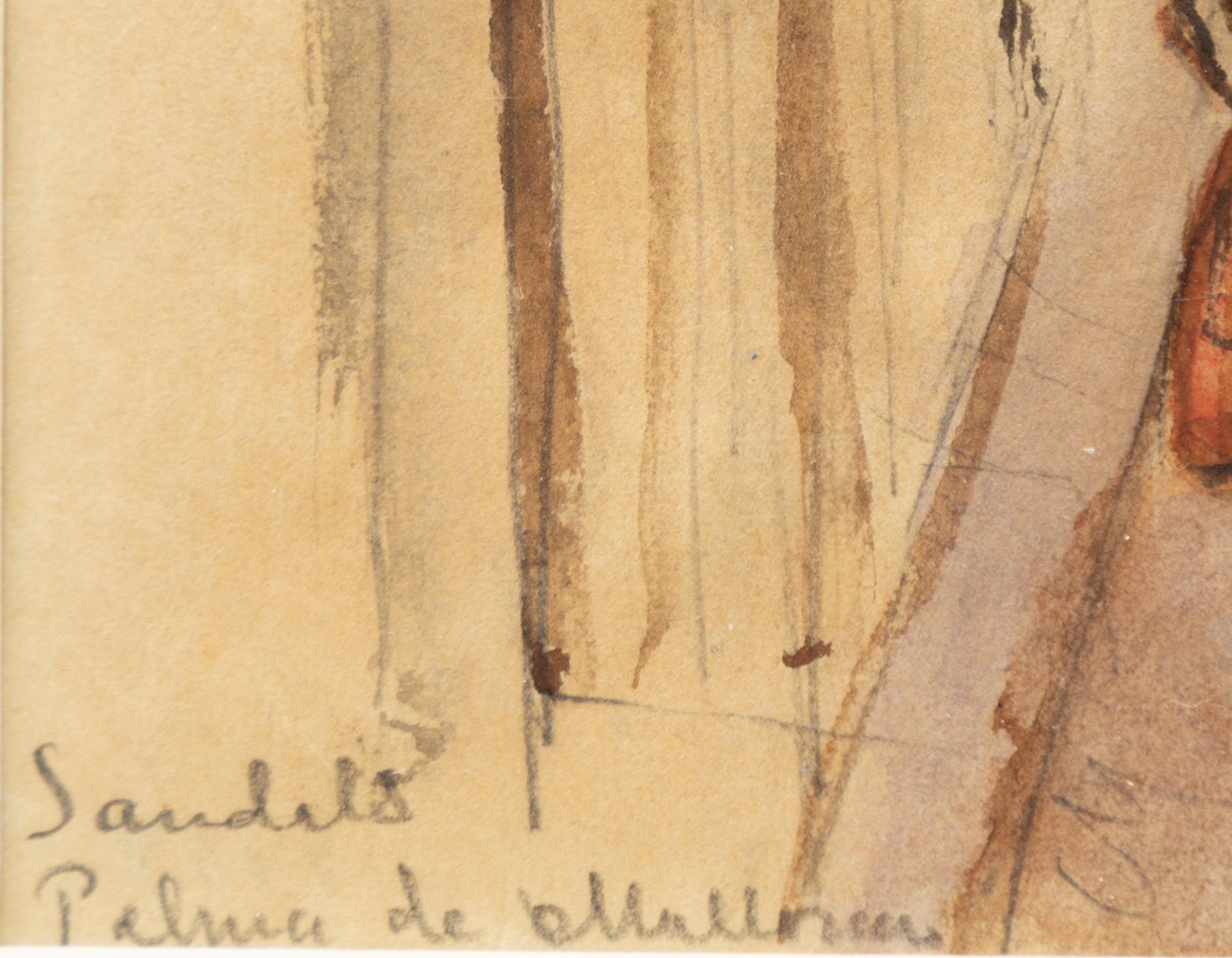 Gösta Sandels, Förstudie till Gata, Palma de Mallorca.