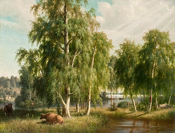 251. Ferdinand von Wright, SUMMER LANDSCAPE.