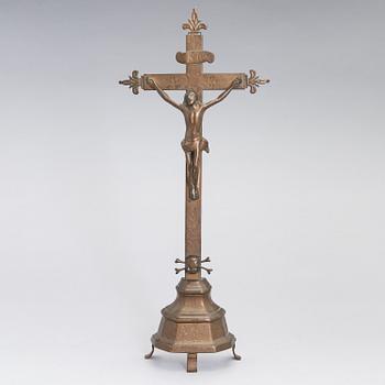 KRUCIFIX, pronssi, todennäköisesti 1600-luku.