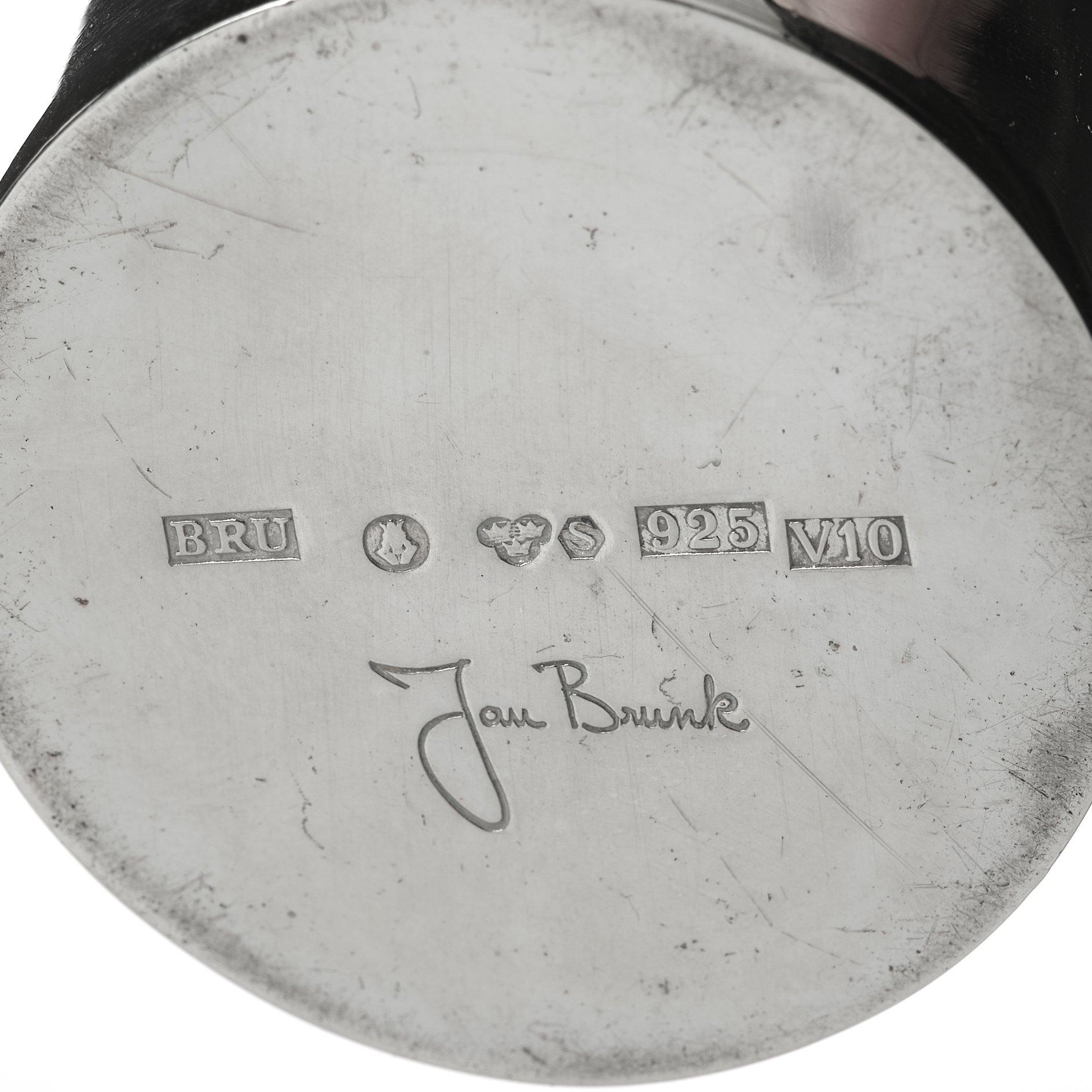 Jan Brunk, flaska, Stockholm 1995, sterling silver.